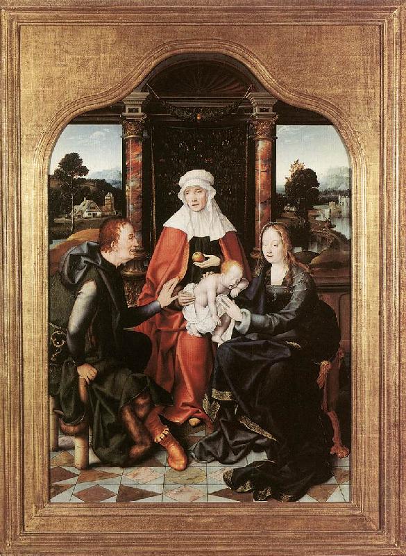 CLEVE, Joos van St Anne with the Virgin and Child and St Joachim gh oil painting picture
